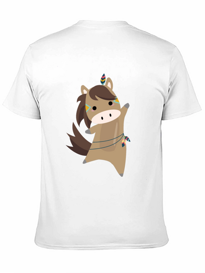 Cartoon Horse T-Shirt - Black Tee