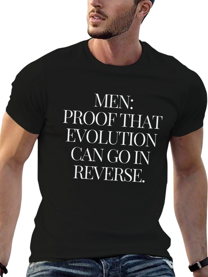Funny Mens Evolution T-Shirt - Black