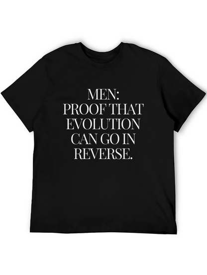 Funny Mens Evolution T-Shirt - Black