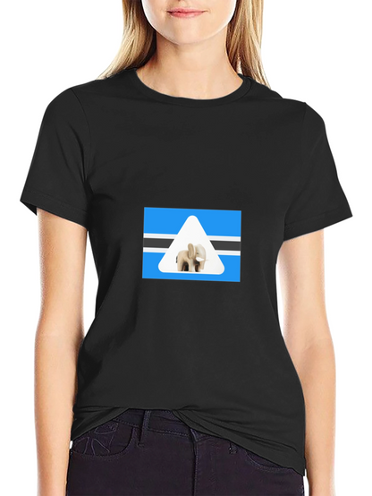 Botswana Elephant T-Shirt - Black Cotton Tee