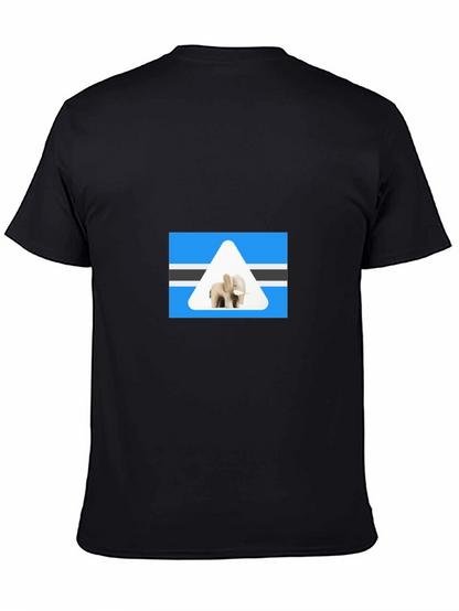 Botswana Elephant T-Shirt - Black Cotton Tee