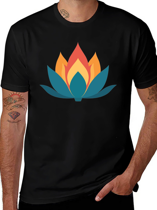 Lotus Flower Graphic Tee - Stylish Comfort