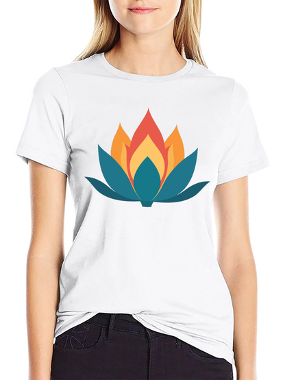 Lotus Flower Graphic Tee - Stylish Comfort