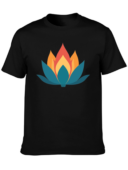 Lotus Flower Graphic Tee - Stylish Comfort