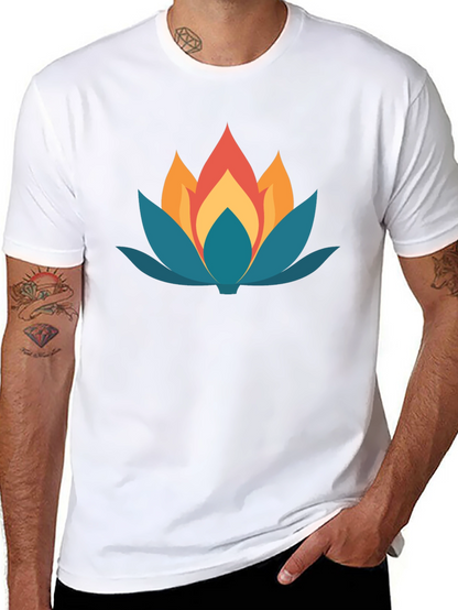 Lotus Flower Graphic Tee - Stylish Comfort