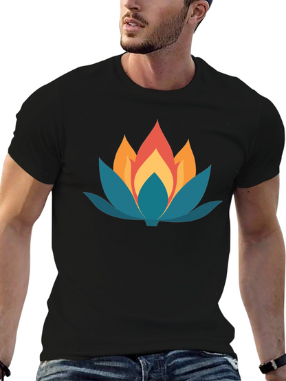 Lotus Flower Graphic Tee - Stylish Comfort
