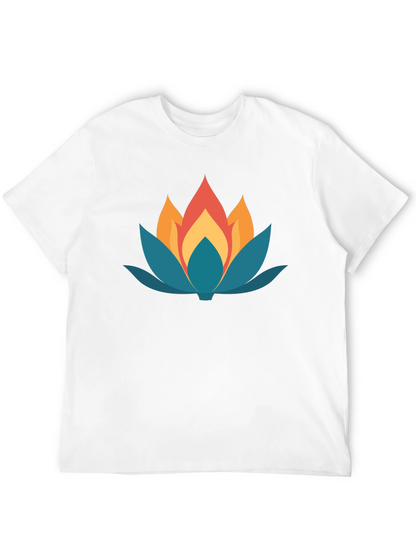 Lotus Flower Graphic Tee - Stylish Comfort