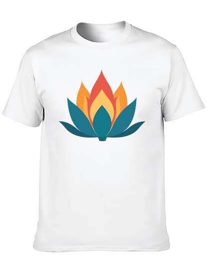 Lotus Flower Graphic Tee - Stylish Comfort
