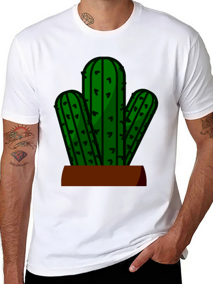 Cactus Graphic Tee - Black Casual T-Shirt