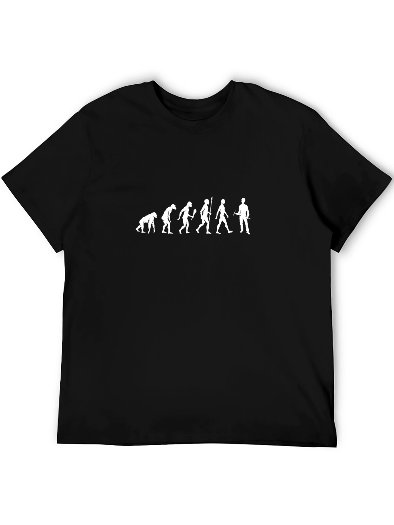 Evolution of Man Black Graphic Tee