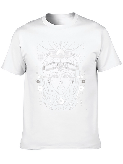 Cosmic Goddess Graphic T-Shirt - Black