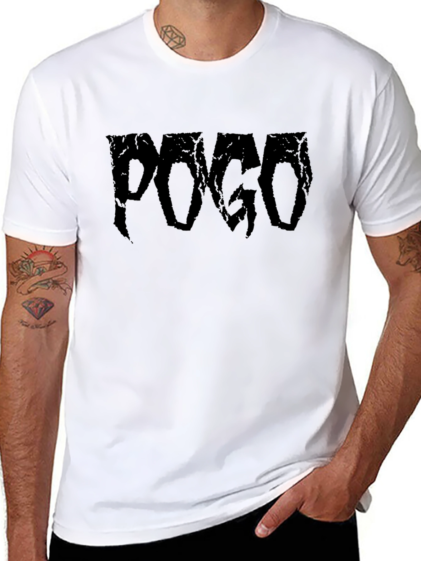 POGO Black Graphic Tee - Edgy Streetwear Style
