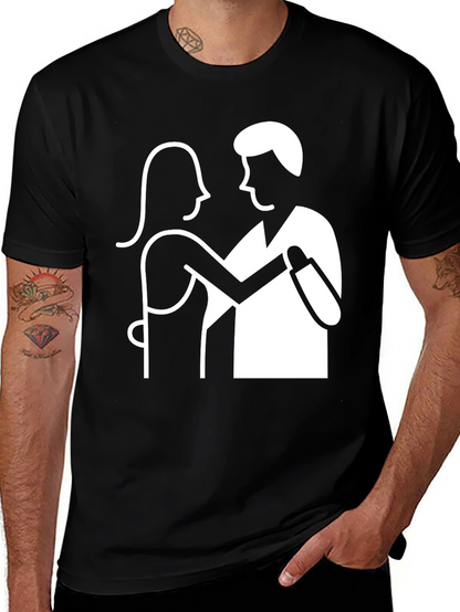 Dancing Couple Graphic Tee - Classic Black