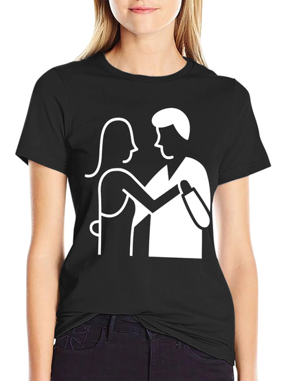 Dancing Couple Graphic Tee - Classic Black