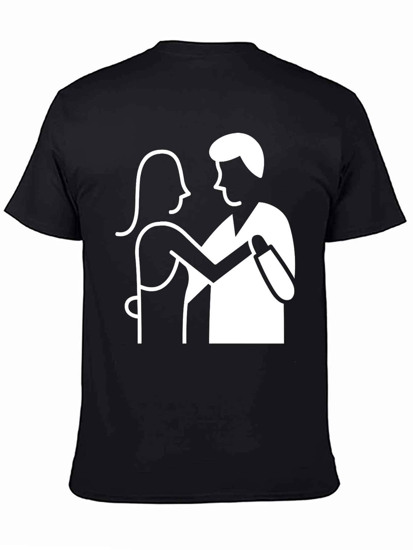 Dancing Couple Graphic Tee - Classic Black