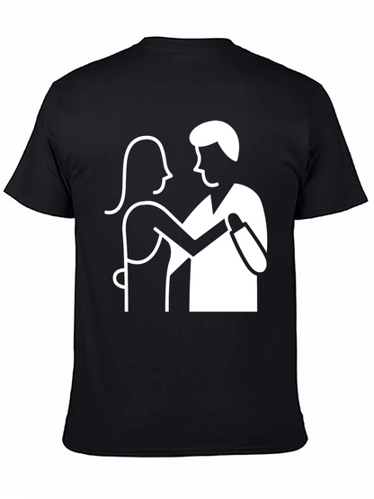 Dancing Couple Graphic Tee - Classic Black