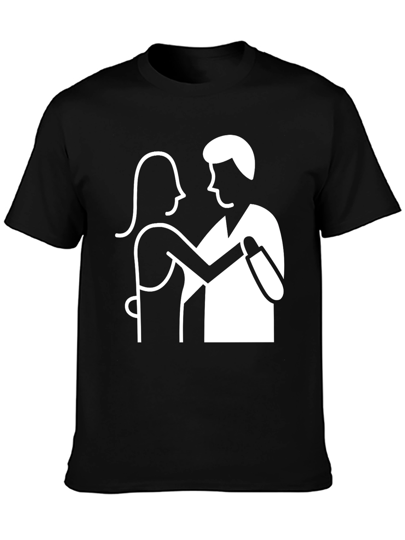 Dancing Couple Graphic Tee - Classic Black