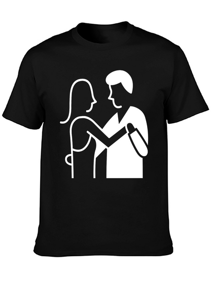 Dancing Couple Graphic Tee - Classic Black