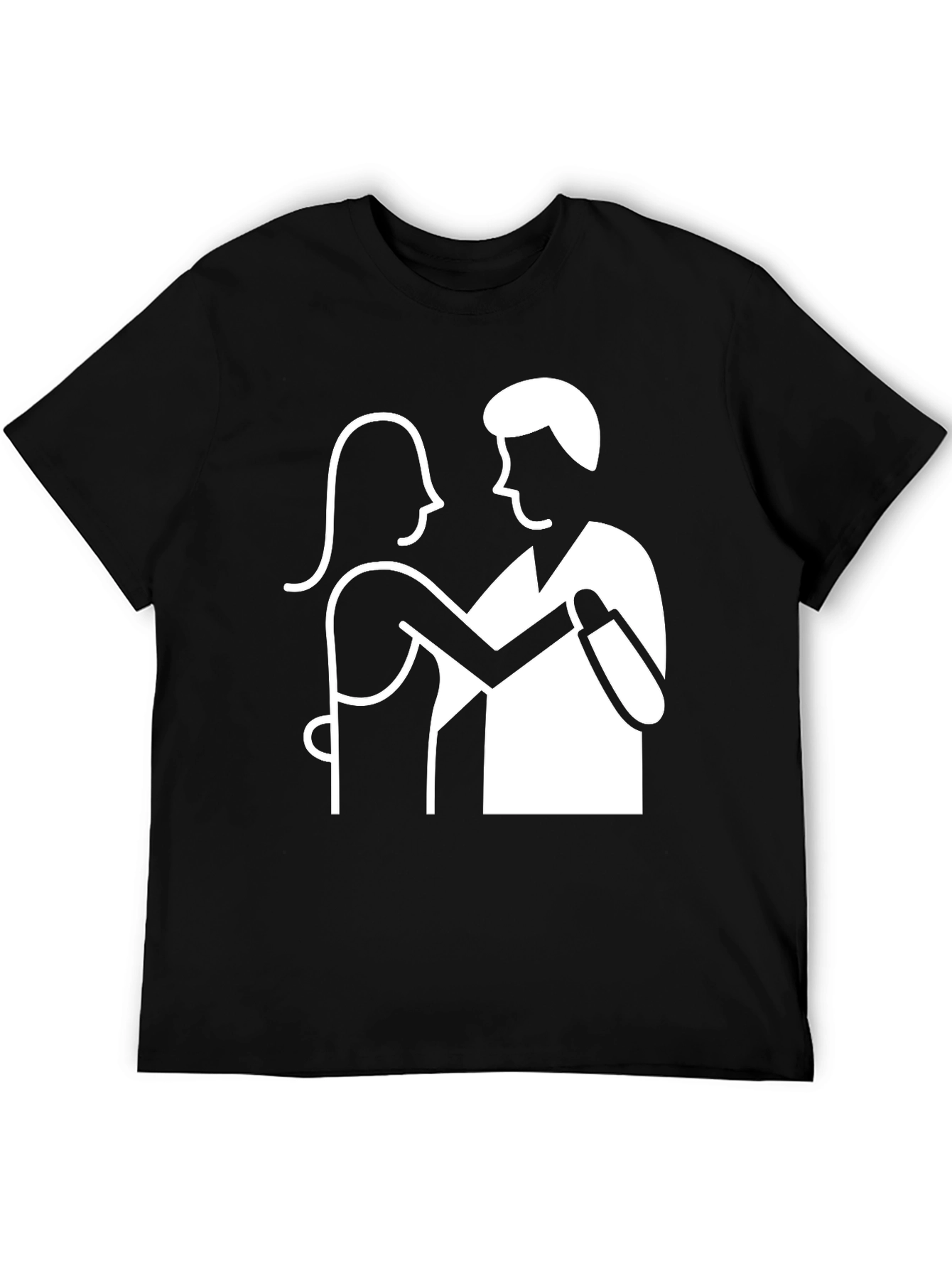Dancing Couple Graphic Tee - Classic Black