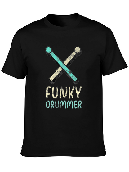 Funky Drummer Graphic Tee - Music Lovers T-Shirt