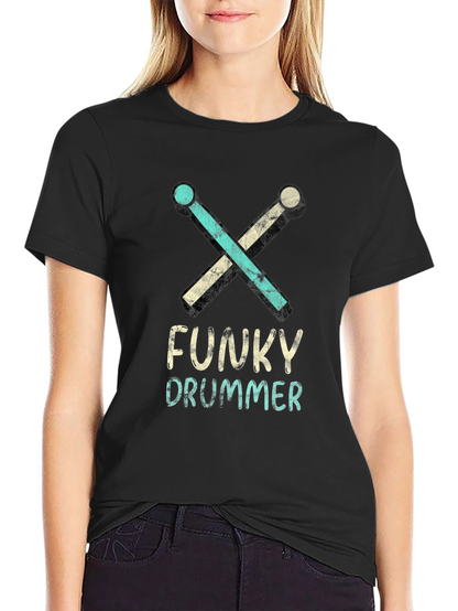 Funky Drummer Graphic Tee - Music Lovers T-Shirt