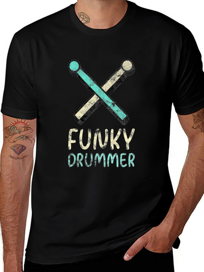 Funky Drummer Graphic Tee - Music Lovers T-Shirt