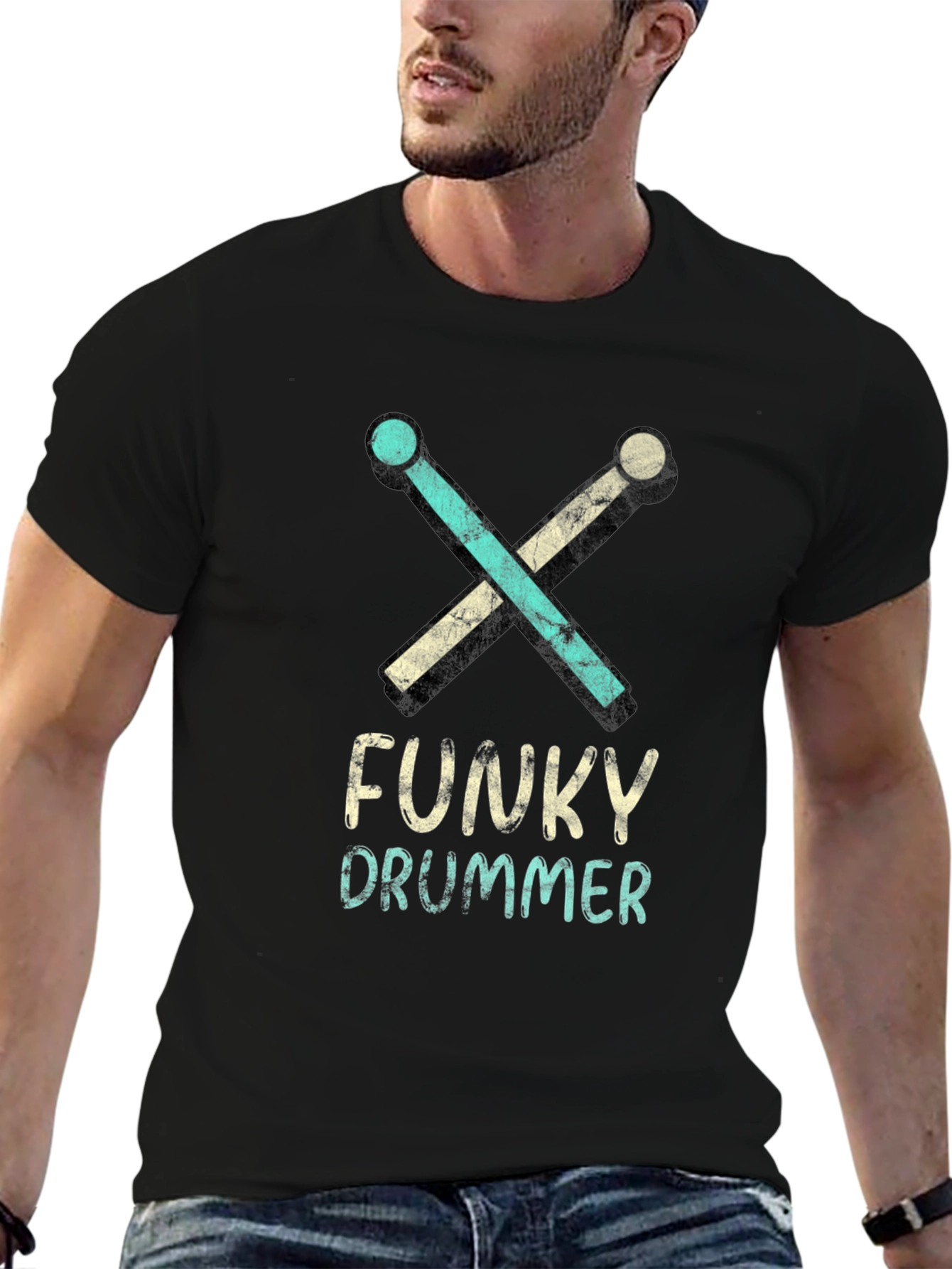 Funky Drummer Graphic Tee - Music Lovers T-Shirt