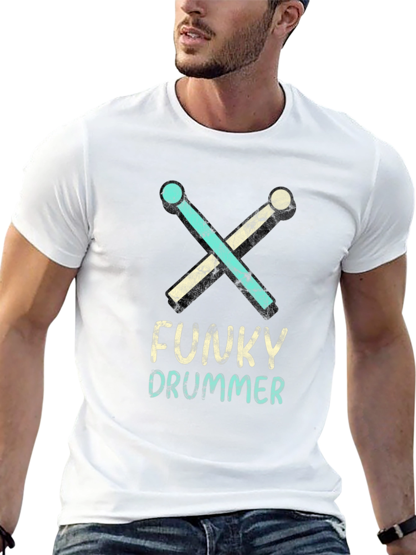 Funky Drummer Graphic Tee - Music Lovers T-Shirt
