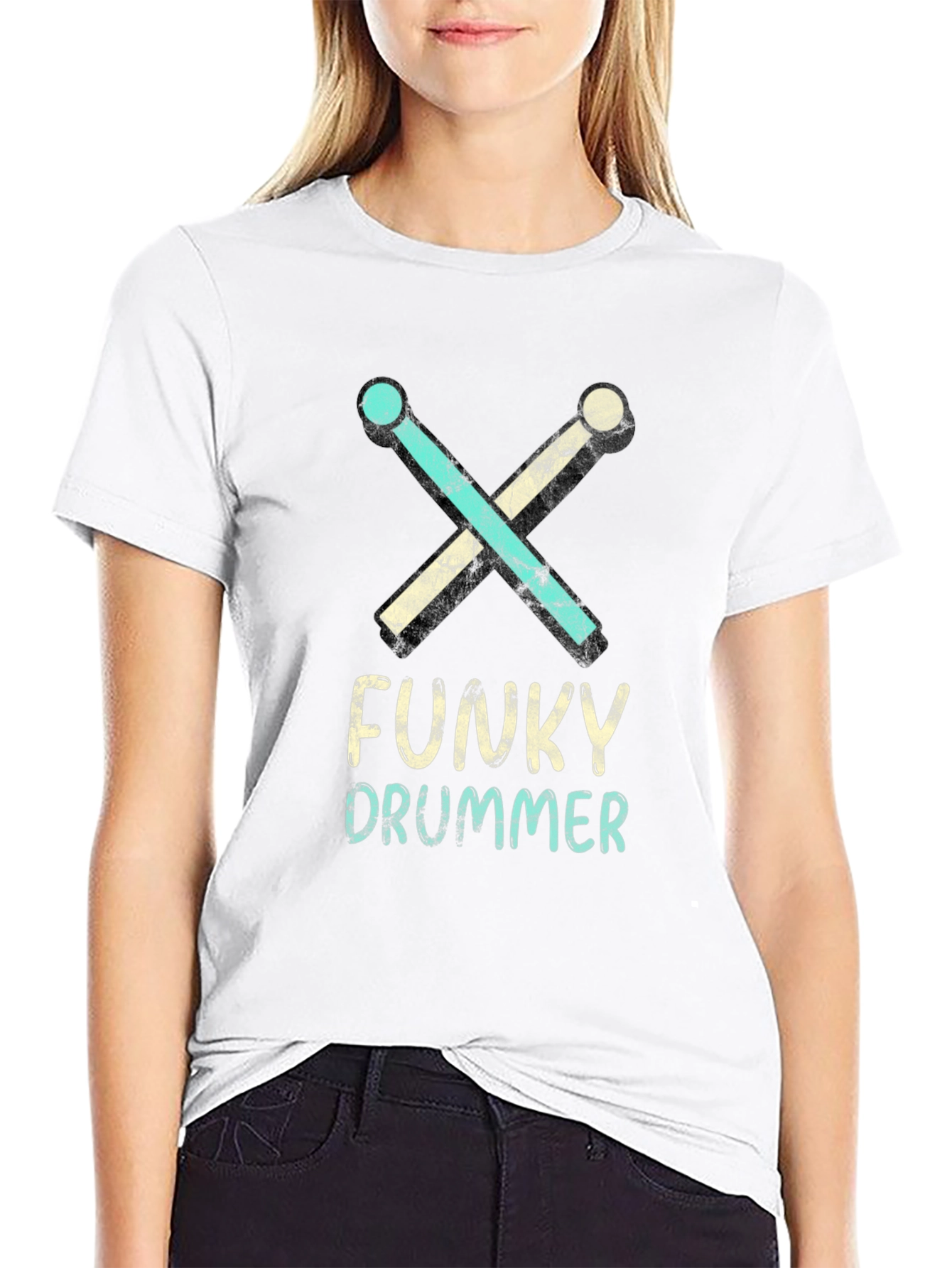Funky Drummer Graphic Tee - Music Lovers T-Shirt