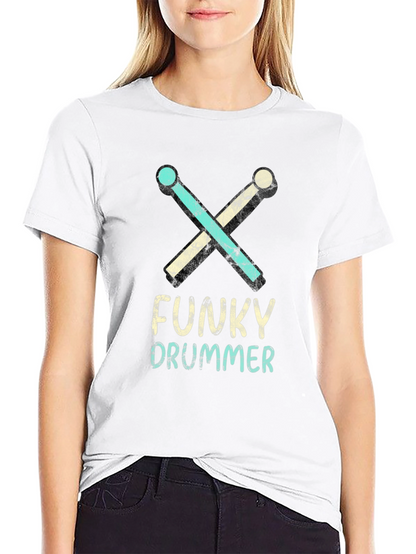 Funky Drummer Graphic Tee - Music Lovers T-Shirt