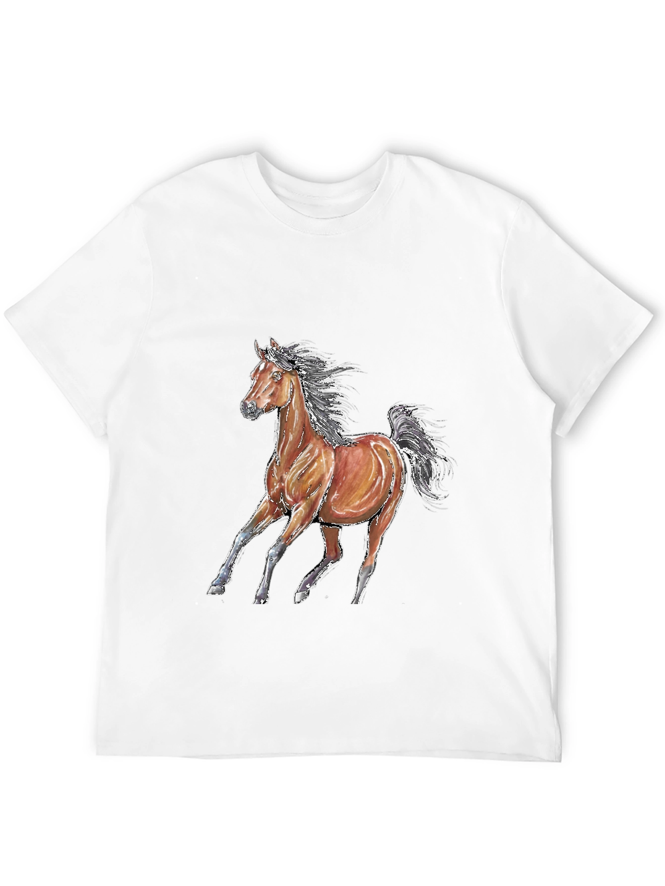 Horse Graphic T-Shirt - Unisex Black Tee