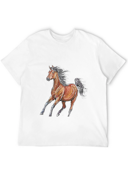 Horse Graphic T-Shirt - Unisex Black Tee