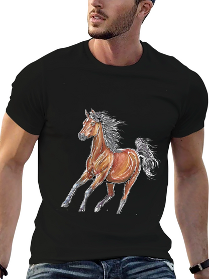 Horse Graphic T-Shirt - Unisex Black Tee