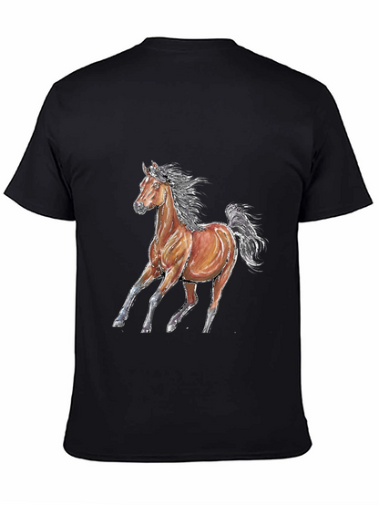 Horse Graphic T-Shirt - Unisex Black Tee