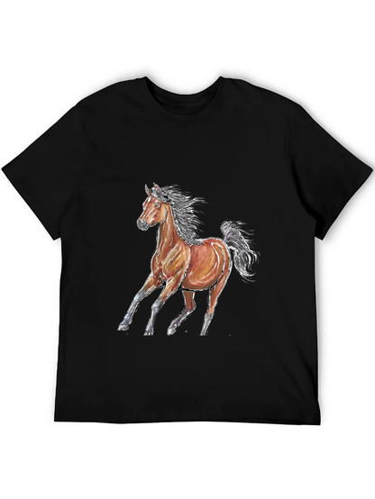 Horse Graphic T-Shirt - Unisex Black Tee