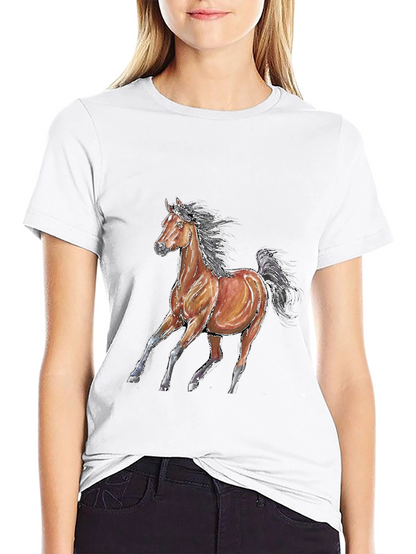Horse Graphic T-Shirt - Unisex Black Tee