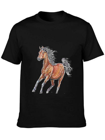 Horse Graphic T-Shirt - Unisex Black Tee