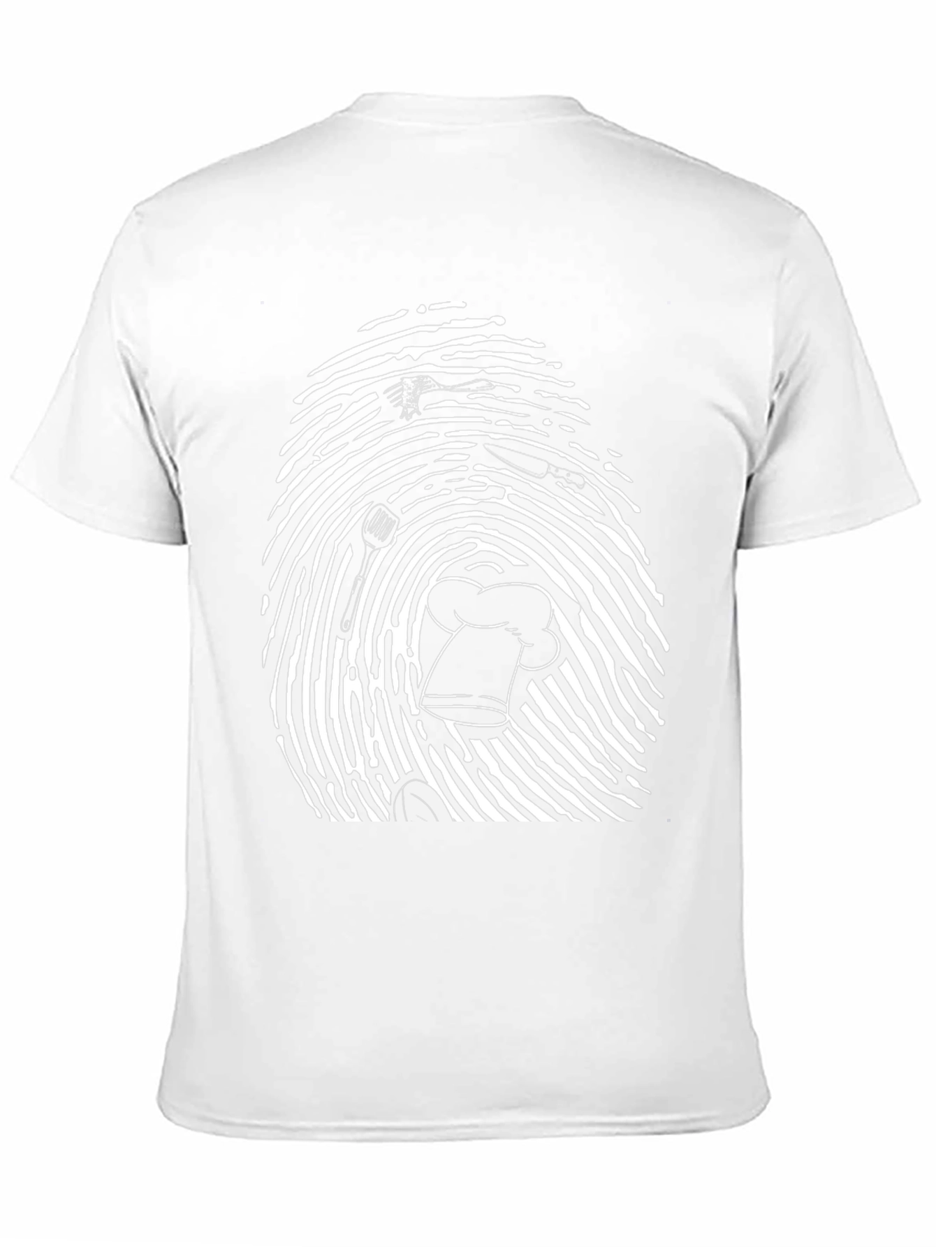 Chef Fingerprint T-Shirt - Black Unique Design