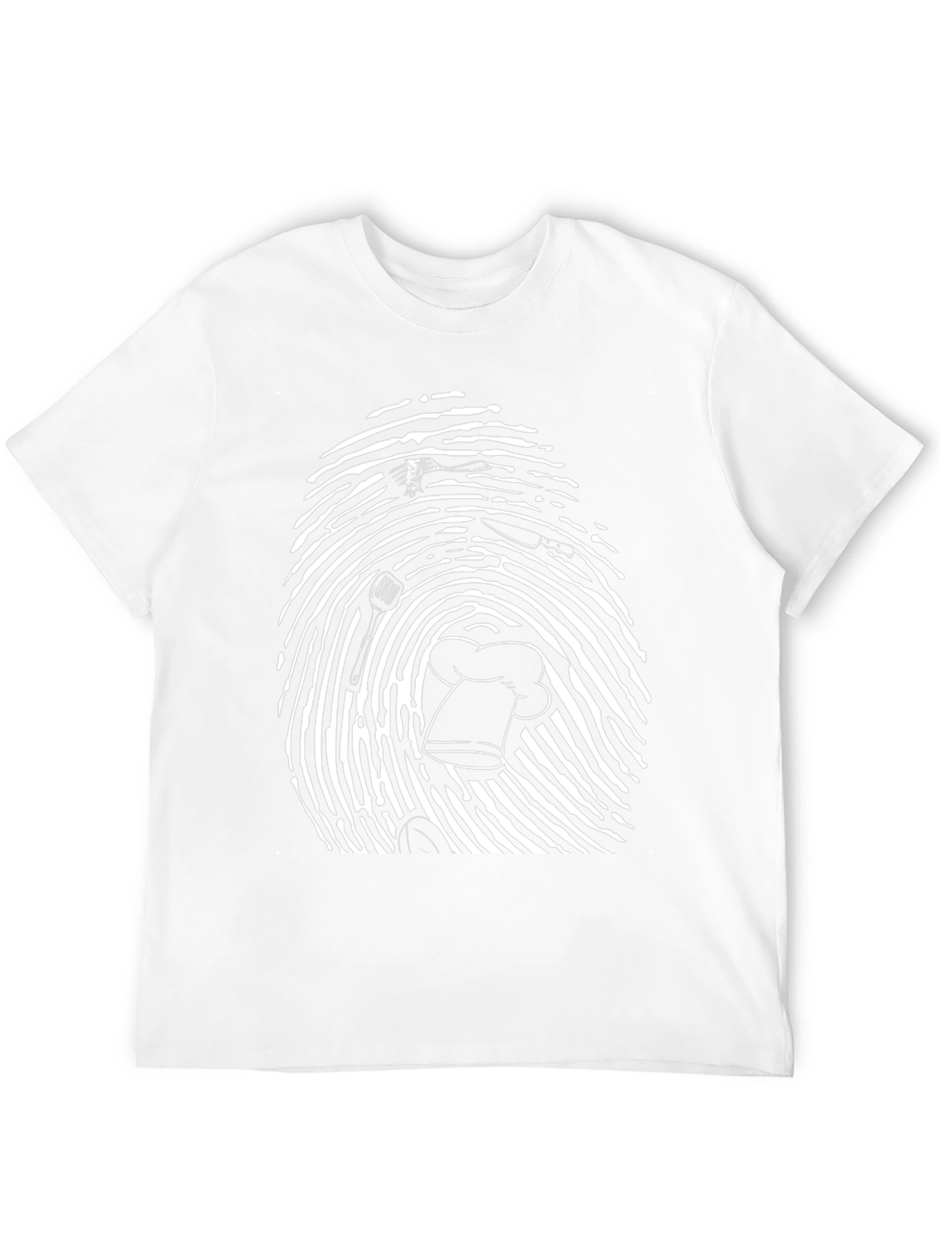 Chef Fingerprint T-Shirt - Black Unique Design