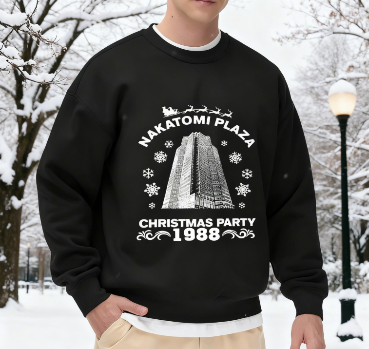 Nakatomi Plaza 1988 Christmas Party Die Hard Holiday Sweatshirt