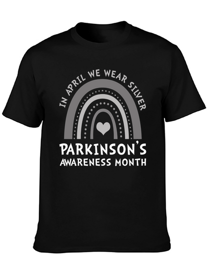 Parkinsons Awareness Silver Rainbow T-Shirt