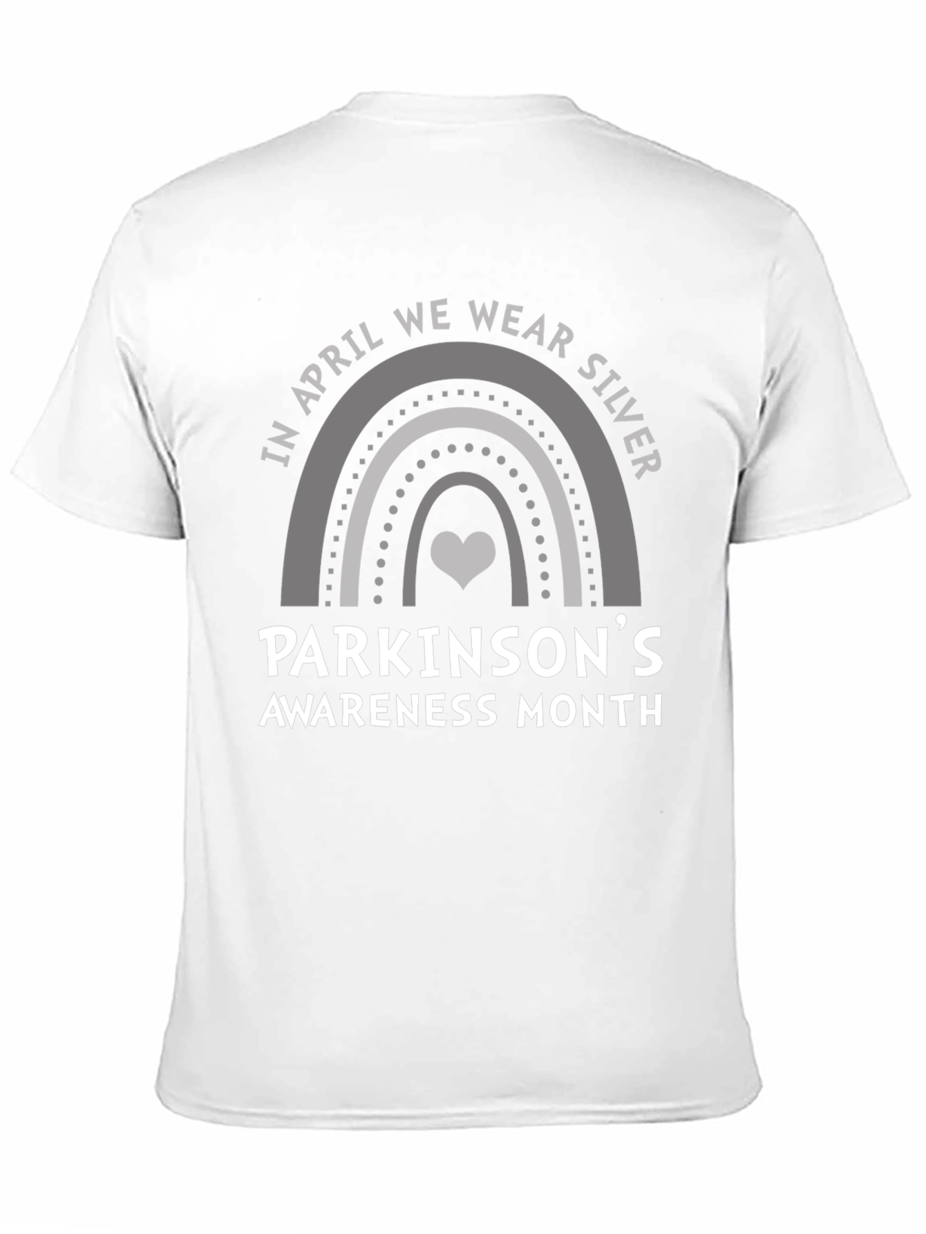 Parkinsons Awareness Silver Rainbow T-Shirt