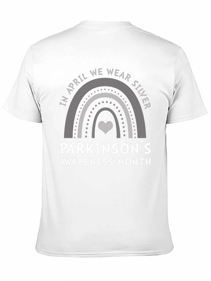 Parkinsons Awareness Silver Rainbow T-Shirt