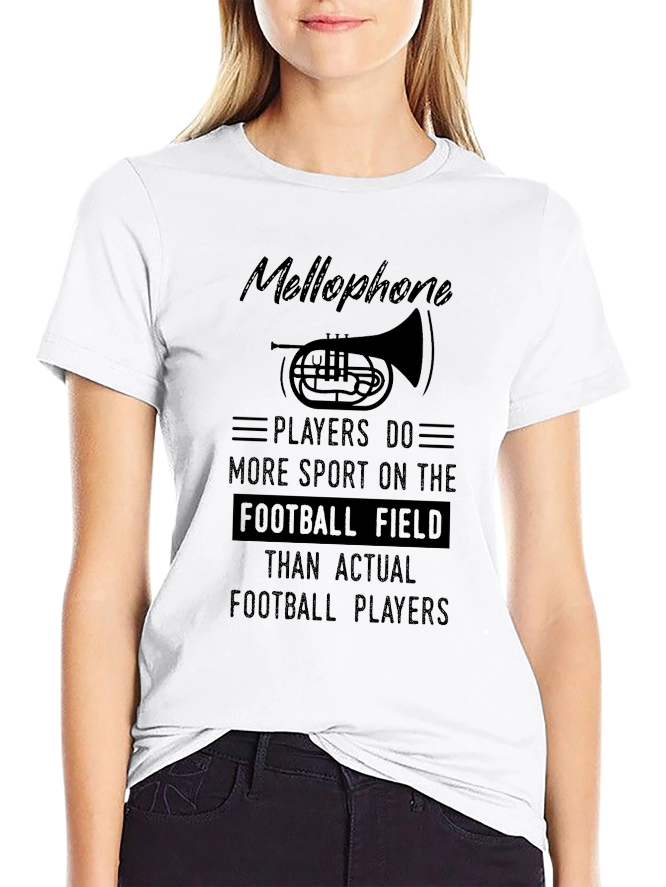 Mellophone Players Football Field Graphic Tee
