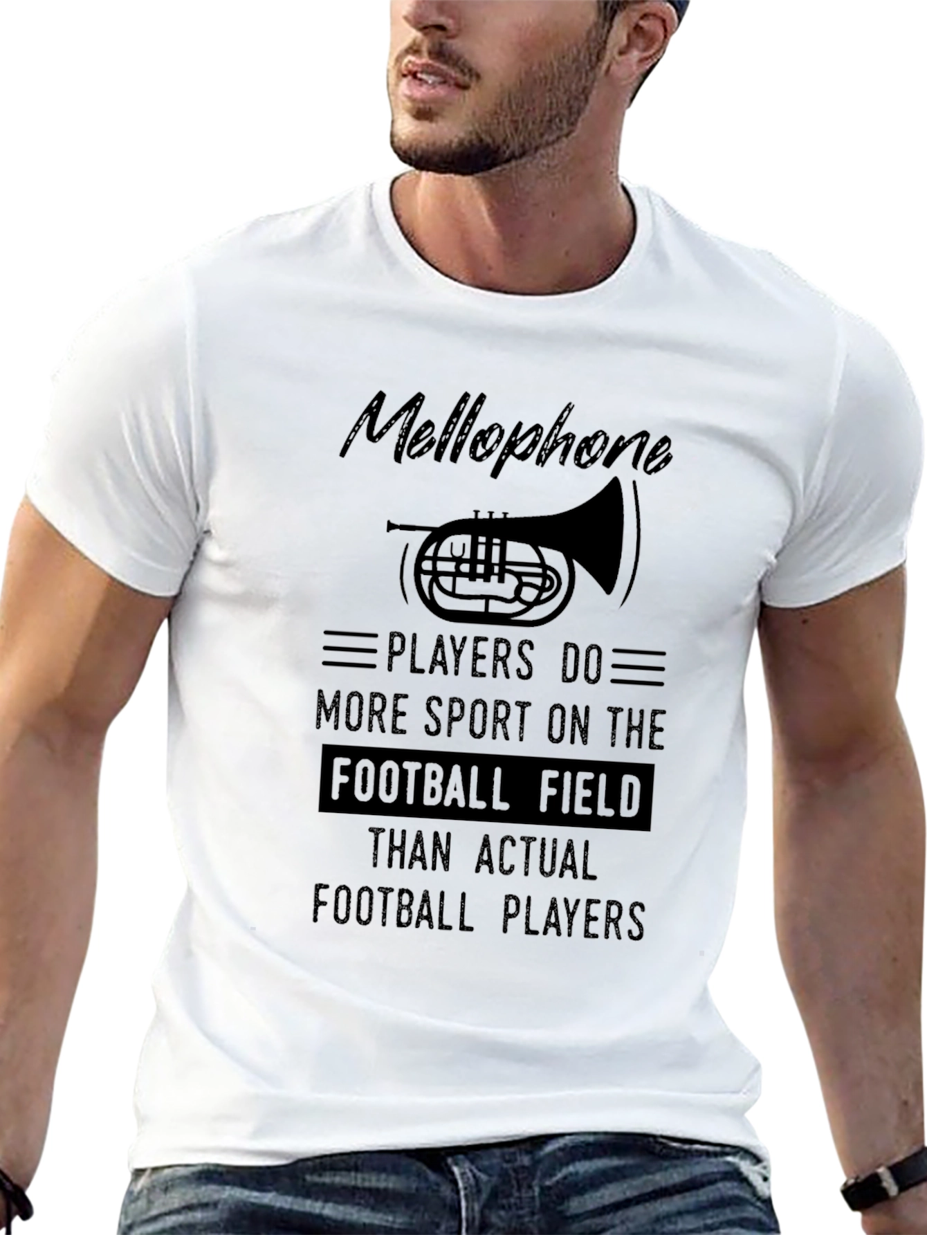 Mellophone Players Football Field Graphic Tee