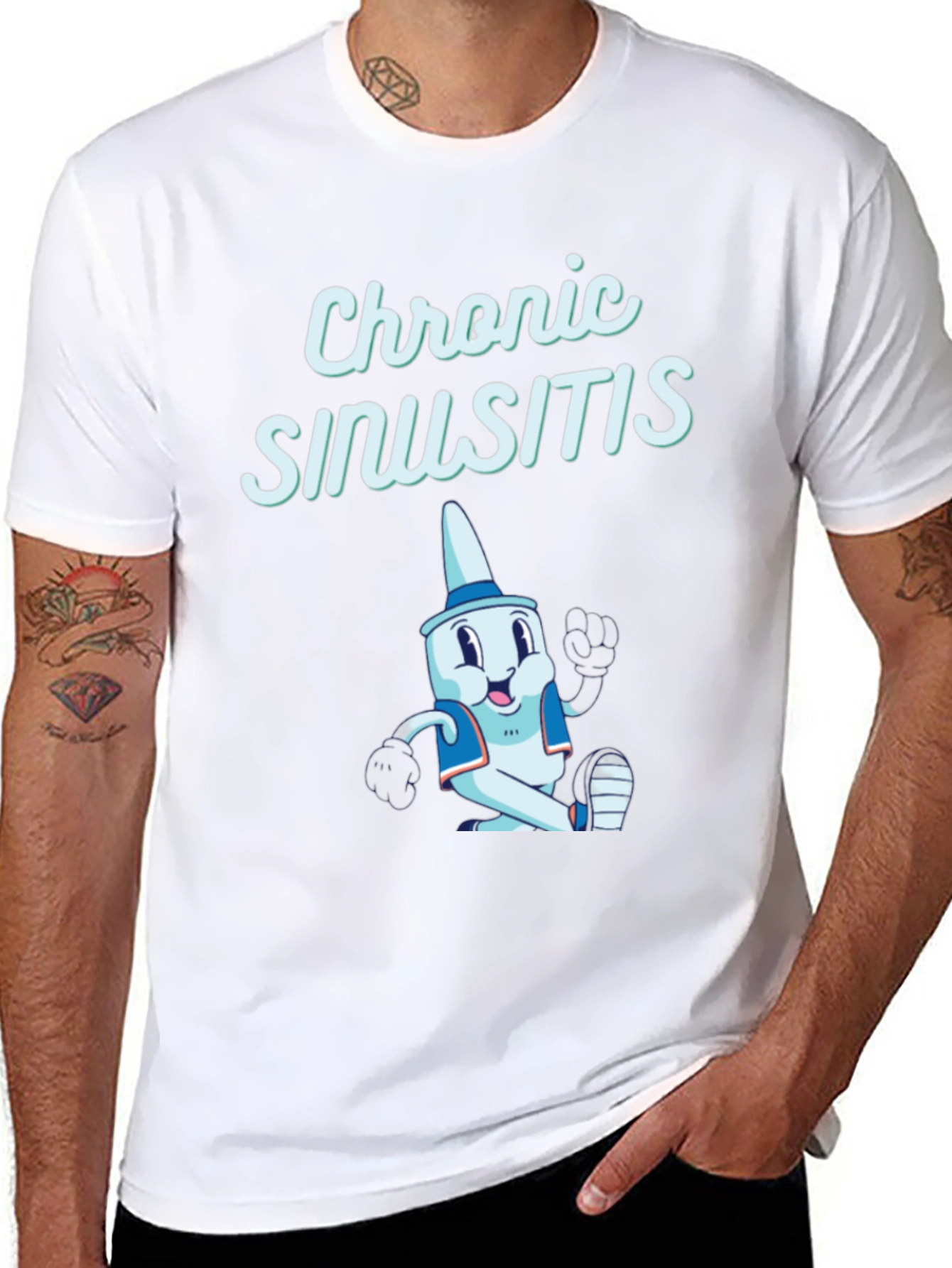 Chronic Sinusitis Cartoon T-Shirt