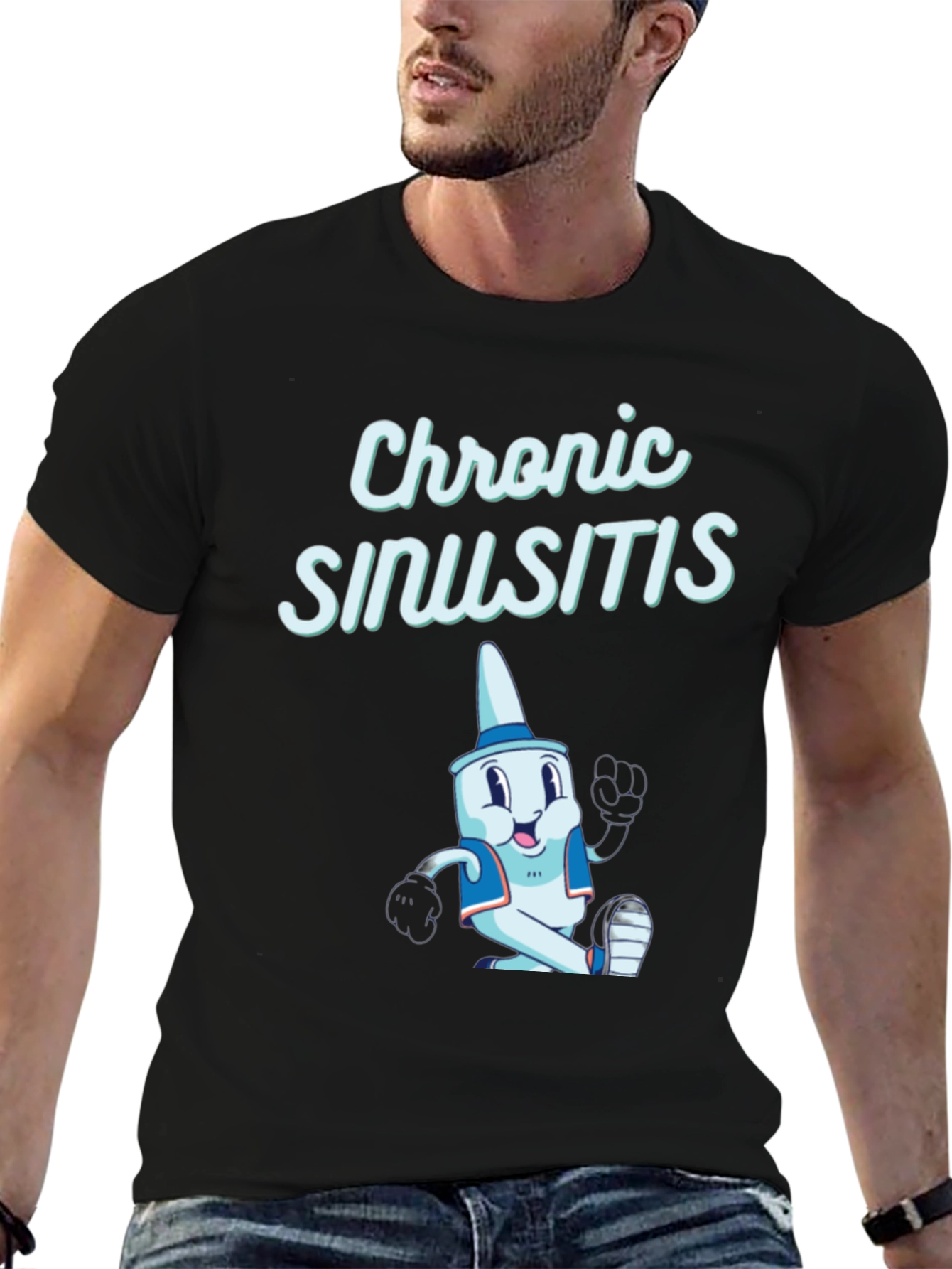 Chronic Sinusitis Cartoon T-Shirt