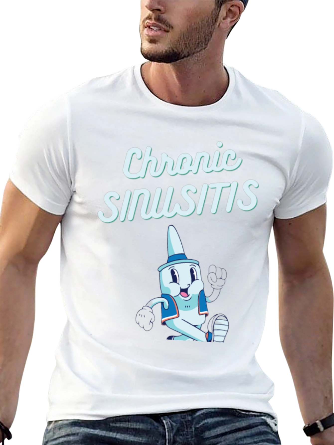 Chronic Sinusitis Cartoon T-Shirt
