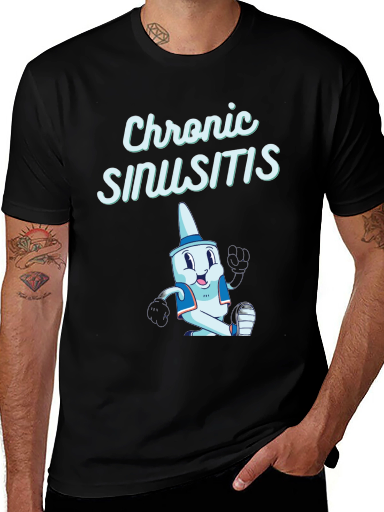 Chronic Sinusitis Cartoon T-Shirt