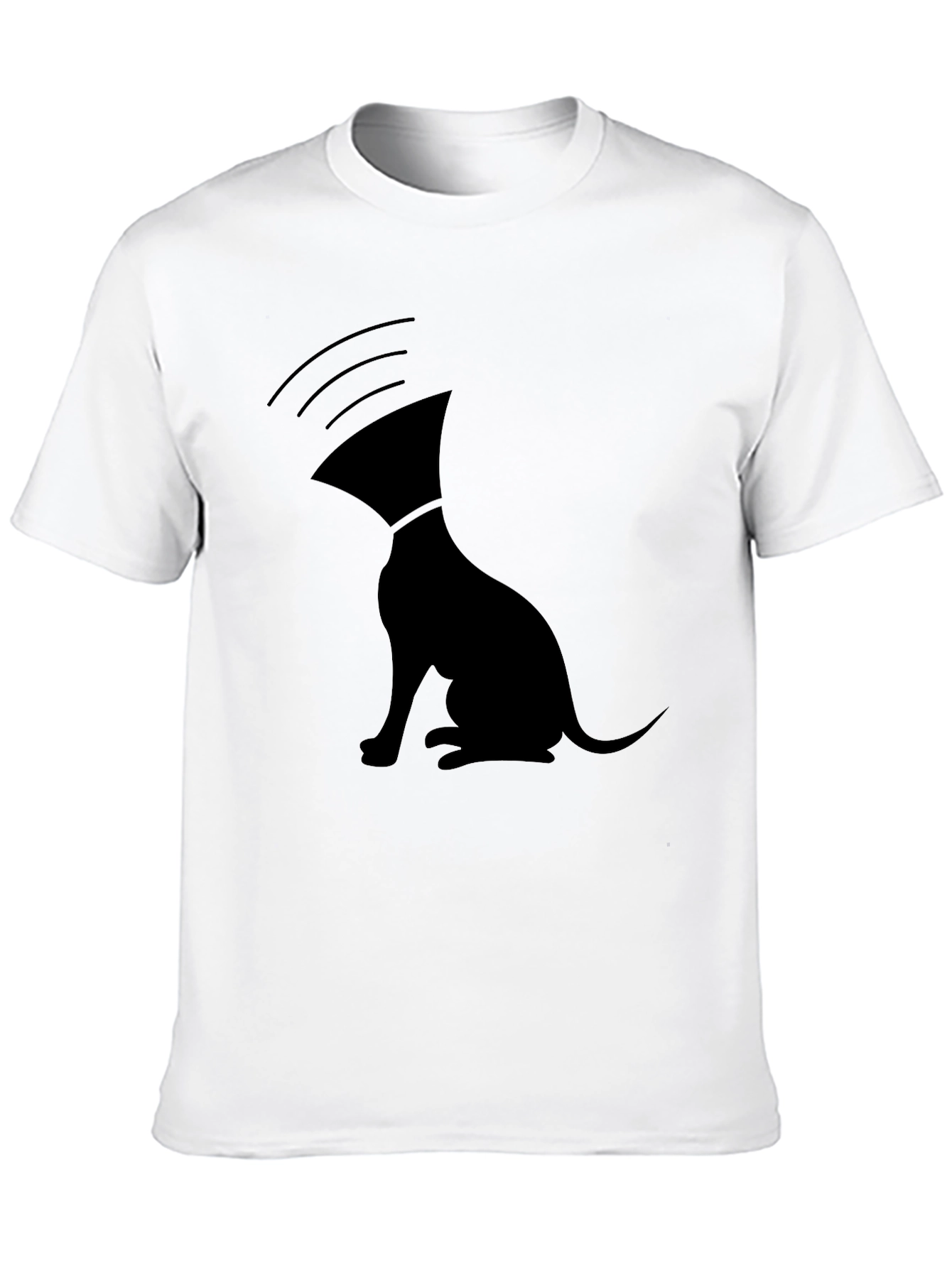 Unique Graphic T-Shirt: Dog with Cone of Shame